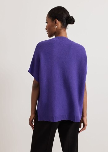 Phase Eight Grace Sleeveless Tabard Knitwear Purple USA | 5623974-EK